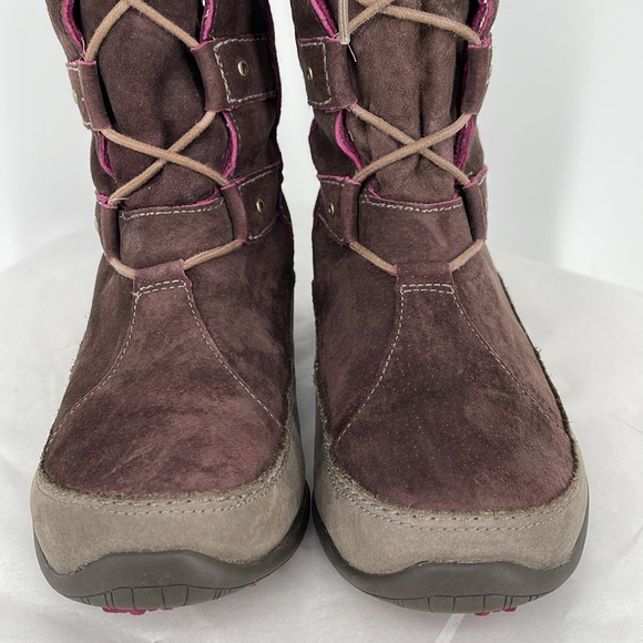 THE NORTH FACE Women's Abby IV Waterproof Suede Leather Boots US 7 Plum/Pink - Picture 3 of 12